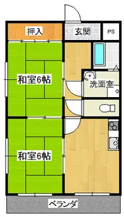 サンマリン大河内【202号室】の間取り