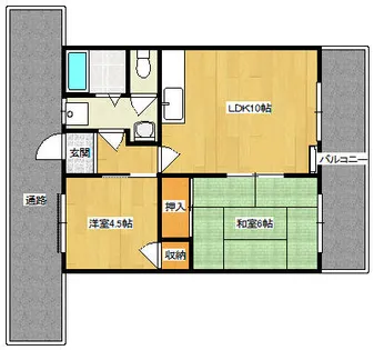福益ハイツ【203号室】の間取り
