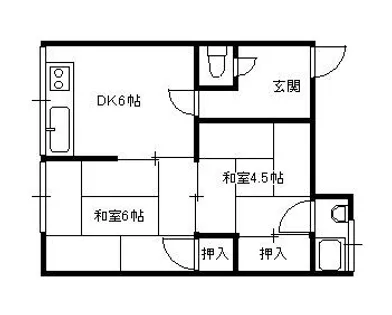 橋本アパート【5号室】の間取り