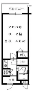 西灘駅前ハイツ【2階】の間取り