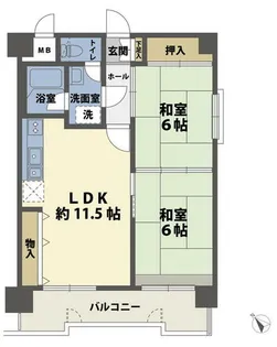 朝日プラザ博多【8階】の間取り
