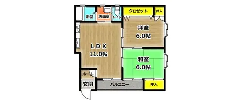 メゾンジュメル【2階】の間取り