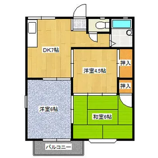 兵庫県宝塚市仁川旭ガ丘【アパート】の間取り