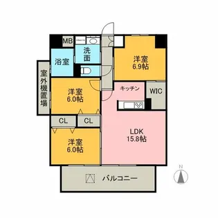 フェリーチャ アイオイ【10階】の間取り