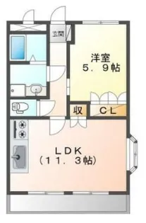 福岡県豊前市大字松江【アパート】の間取り