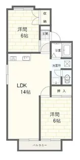 ファミール白山【205号室】の間取り