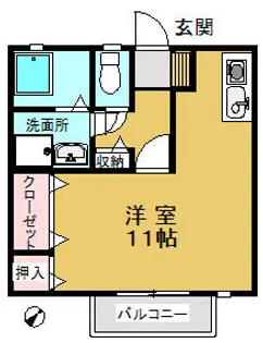福岡県久留米市津福本町【アパート】の間取り