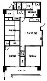 ルミエール雁峰【1号室】の間取り
