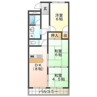兵庫県加西市北条町栗田【マンション】の間取り