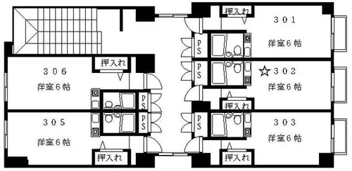 文華堂マンション【302号室】の間取り