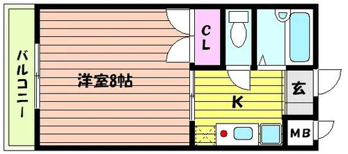 兵庫県神戸市東灘区御影郡家1丁目【アパート】の間取り