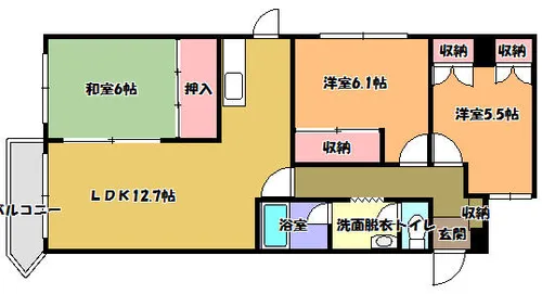 メゾンドターボ【305号室】の間取り