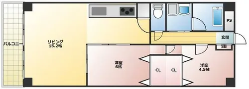 シャルマンコーポ博多【934号室】の間取り