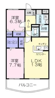 愛知県豊橋市多米中町4丁目【マンション】の間取り