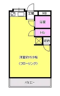 ワイエスコーポ【203号室】の間取り