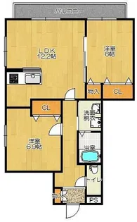 ヘーベルメゾン忍ヶ丘【3階】の間取り