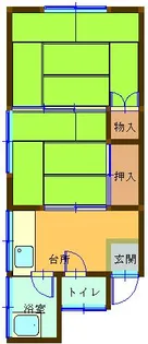 福岡県北九州市小倉北区熊本3丁目【アパート】の間取り