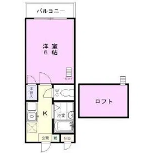 プルミエール大浦【2階】の間取り