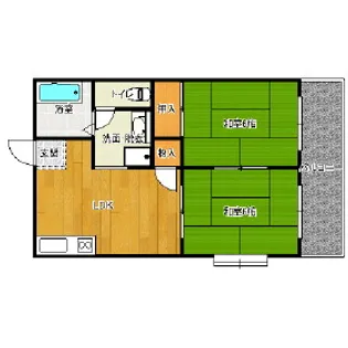 兵庫県尼崎市西川2丁目【アパート】の間取り