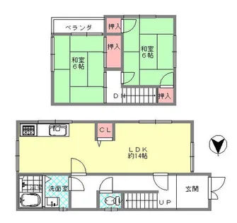 奈良県生駒市俵口町【一戸建】の間取り