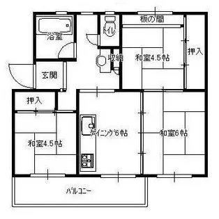 箕面粟生第二住宅29棟【4階】の間取り