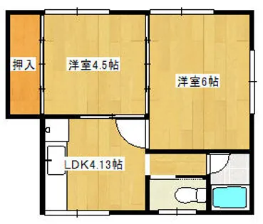 大楠荘【202号室】の間取り