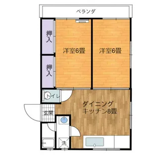 KANAO 第6 BLD【2階】の間取り