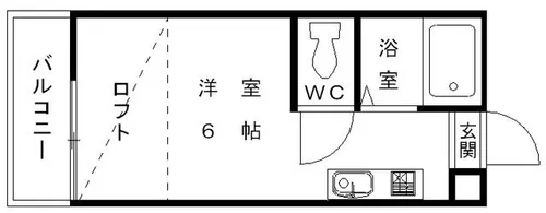 ルート浦園Ⅰ A棟【102号室】の間取り