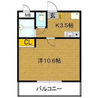 アメニティ吉塚【305号室】の間取り