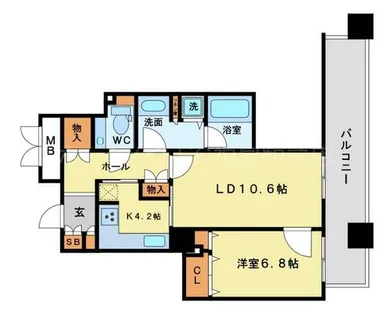 大阪府大阪市北区天満橋1丁目【マンション】の間取り