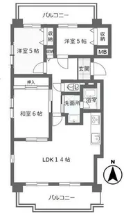 ジュエルコート甲子園口【4階】の間取り