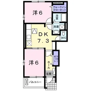 エテルノ フェリーチェⅠ【101号室】の間取り