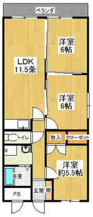 MAYUMIウエストサイド樟葉【5階】の間取り