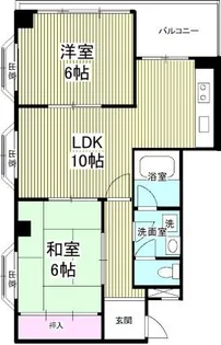 マナイグランドマンション【6階】の間取り