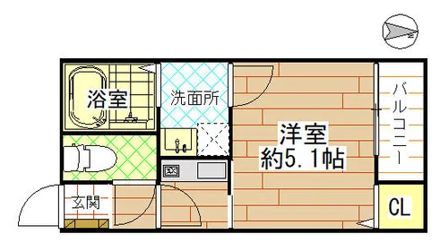 大阪府大阪市大正区三軒家西2丁目【アパート】の間取り