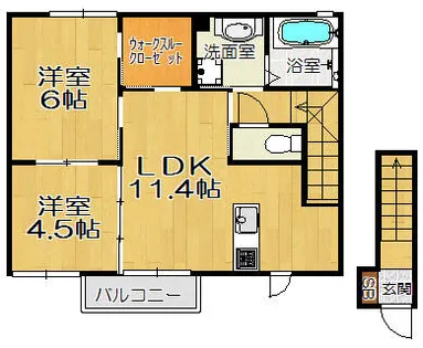 ラ・ティーラ【2階】の間取り
