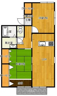 プルメリア大溝【1階】の間取り