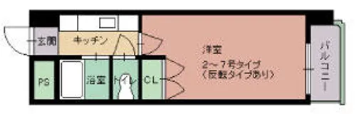 ビラプリンス7【706号室】の間取り