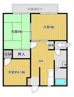 ファミリーハイツ築城【102号室】の間取り