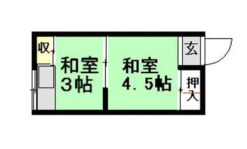 六甲ヴィラ【2階】の間取り
