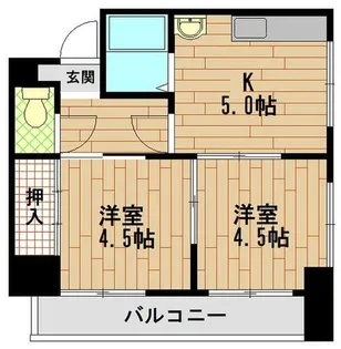 ハイツ中之島【3階】の間取り