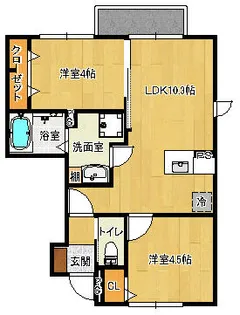 D-room馬場【1階】の間取り