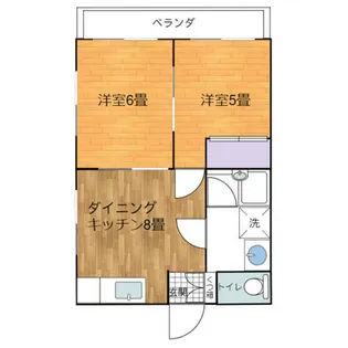 KANAO 第3 BLD【401号室】の間取り