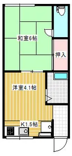コーポB2【2号室】の間取り