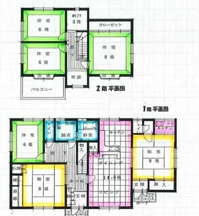 大阪府松原市阿保5丁目【一戸建】の間取り
