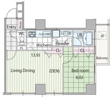 Linda【7階】の間取り