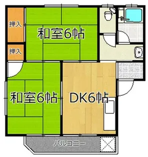 稲地ハイツ【4階】の間取り