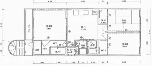メゾンパ-ク【2階】の間取り