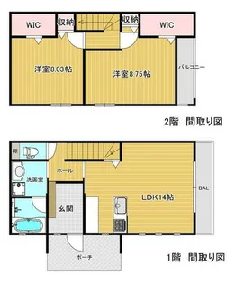 Le Bonheur上野口【B号室】の間取り