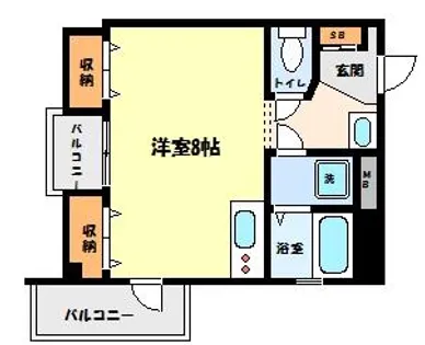 兵庫県神戸市東灘区御影中町6丁目【マンション】の間取り